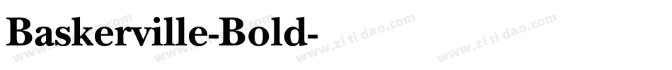 Baskerville-Bold字体转换