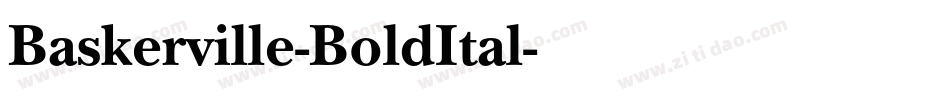 Baskerville-BoldItal字体转换