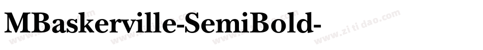 MBaskerville-SemiBold字体转换
