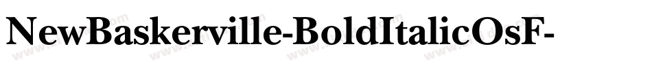 NewBaskerville-BoldItalicOsF字体转换