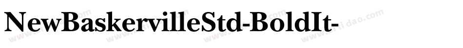 NewBaskervilleStd-BoldIt字体转换