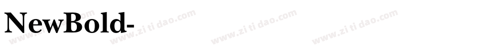 NewBold字体转换