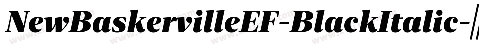 NewBaskervilleEF-BlackItalic字体转换 NewBaskervilleEF-BlackItalic字体转换