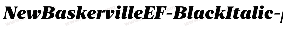 NewBaskervilleEF-BlackItalic字体转换 NewBaskervilleEF-BlackItalic字体转换