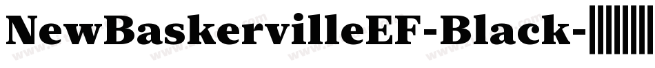 NewBaskervilleEF-Black字体转换