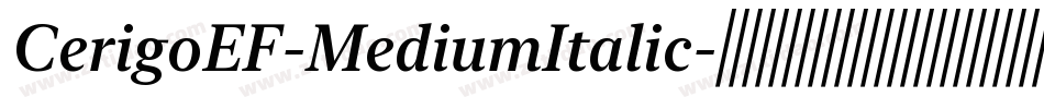 CerigoEF-MediumItalic字体转换