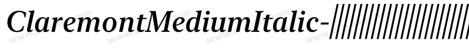 ClaremontMediumItalic字体转换