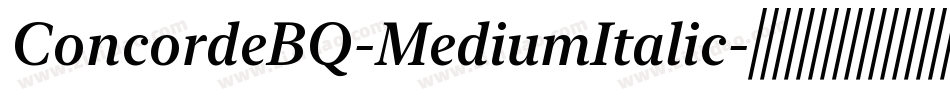 ConcordeBQ-MediumItalic字体转换