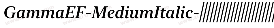 GammaEF-MediumItalic字体转换