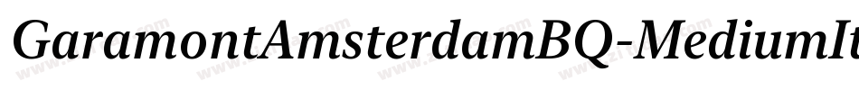 GaramontAmsterdamBQ-MediumItalic字体转换