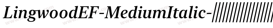 LingwoodEF-MediumItalic字体转换
