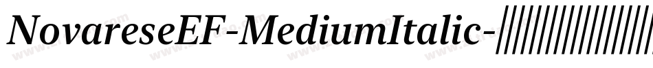 NovareseEF-MediumItalic字体转换