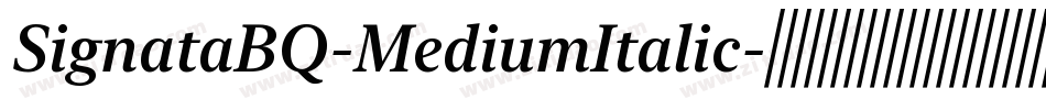 SignataBQ-MediumItalic字体转换