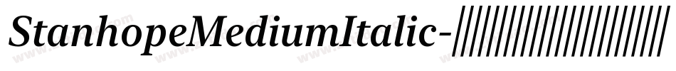 StanhopeMediumItalic字体转换