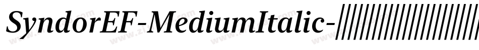 SyndorEF-MediumItalic字体转换