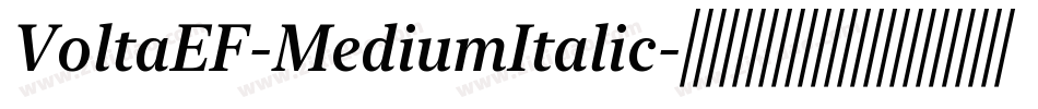 VoltaEF-MediumItalic字体转换