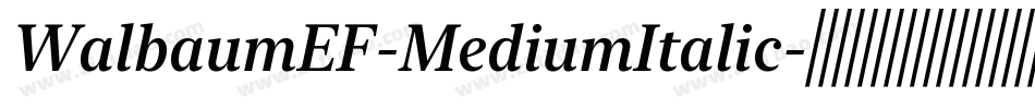 WalbaumEF-MediumItalic字体转换