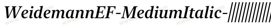 WeidemannEF-MediumItalic字体转换