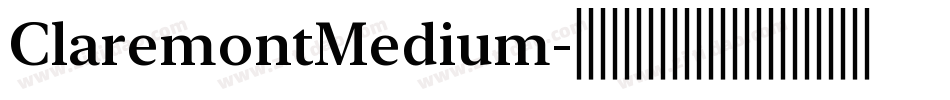 ClaremontMedium字体转换