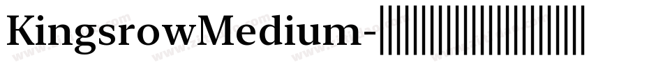 KingsrowMedium字体转换