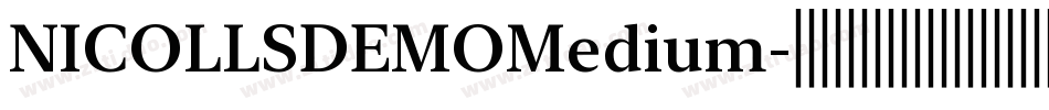 NICOLLSDEMOMedium字体转换