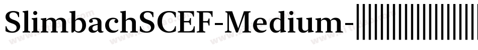 SlimbachSCEF-Medium字体转换 SlimbachSCEF-Medium字体转换