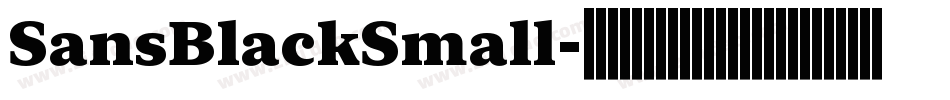 SansBlackSmall字体转换