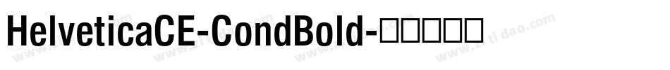 HelveticaCE-CondBold字体转换