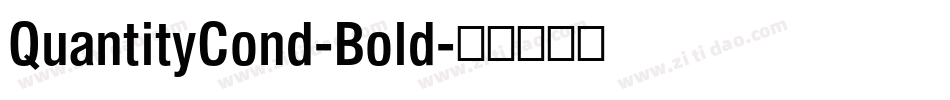 QuantityCond-Bold字体转换