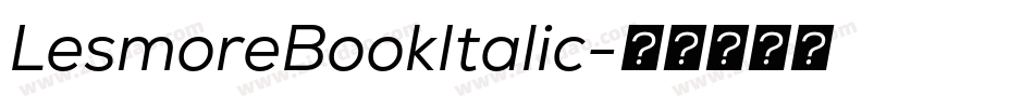 LesmoreBookItalic字体转换