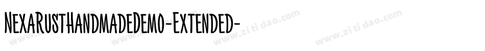 NexaRustHandmadeDemo-Extended字体转换 NexaRustHandmadeDemo-Extended字体转换