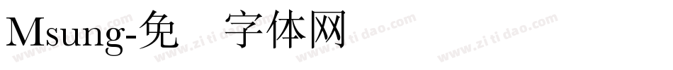 Msung字体转换