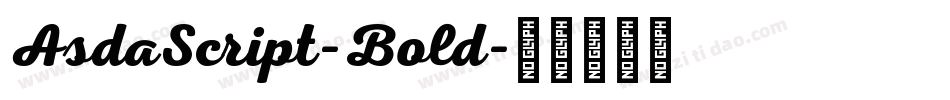 AsdaScript-Bold字体转换