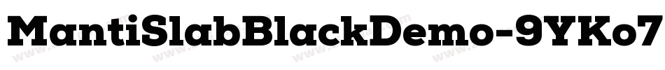 MantiSlabBlackDemo-9YKo7字体转换
