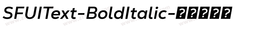 SFUIText-BoldItalic字体转换