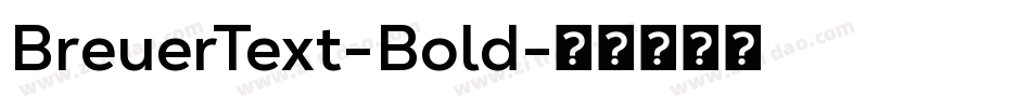 BreuerText-Bold字体转换