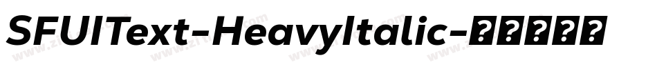 SFUIText-HeavyItalic字体转换