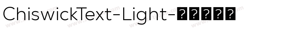 ChiswickText-Light字体转换