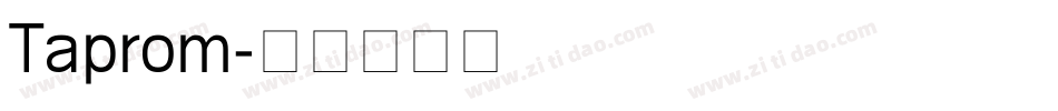 Taprom字体转换