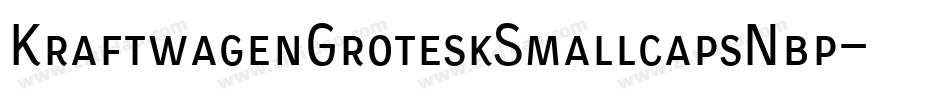 KraftwagenGroteskSmallcapsNbp-2rn8字体转换