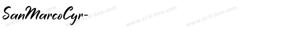 SanMarcoCyr字体转换