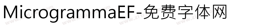 MicrogrammaEF字体转换