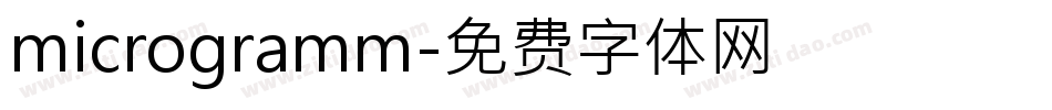 microgramm字体转换