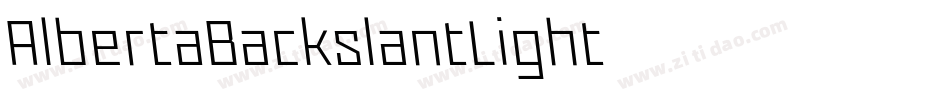 AlbertaBackslantLight字体转换