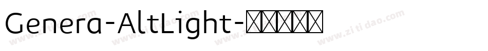 Genera-AltLight字体转换
