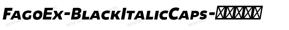 FagoEx-BlackItalicCaps字体转换
