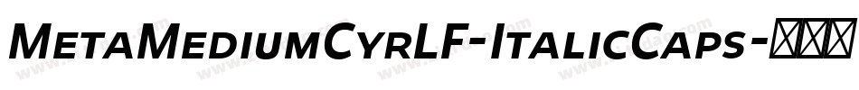 MetaMediumCyrLF-ItalicCaps字体转换