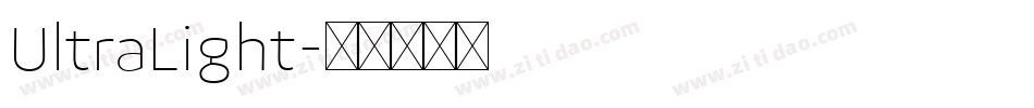 UltraLight字体转换