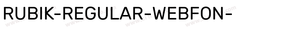 RUBIK-REGULAR-WEBFON字体转换
