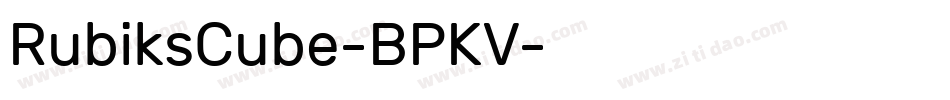RubiksCube-BPKV字体转换